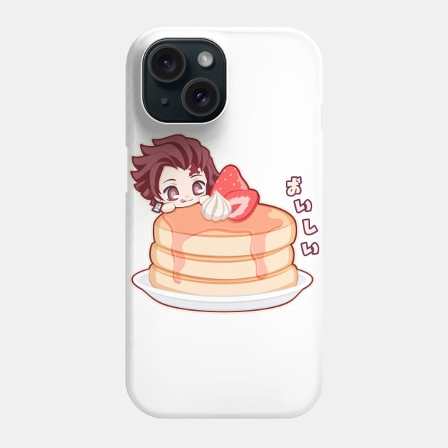 Chibi Tanjiro Pancake Kimetsu Phone Case by LoShimizu