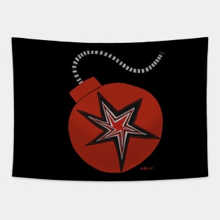 Red Bomb Tapestry