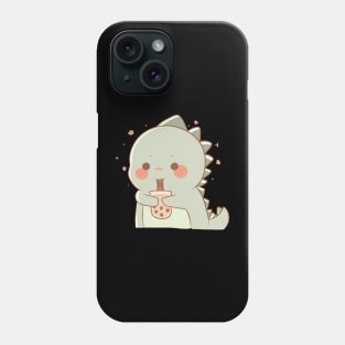 Cute bobaholic dinosaur Phone Case