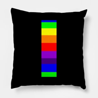 The Letter I in Rainbow Stripes Pillow