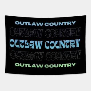 Outlaw Country // Typography Fan Art Design Tapestry