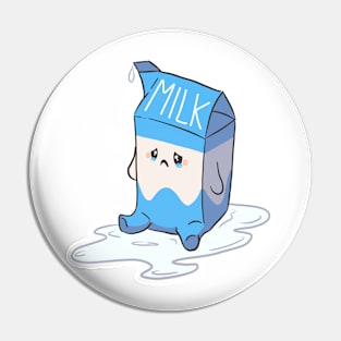 Sad blue crying kawaii spilt milk carton Pin