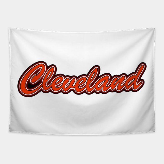 Football Fan of Cleveland Tapestry by gkillerb