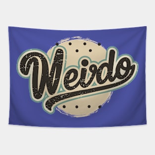 Weirdo - Retro Vintage Typography in Brown Tapestry