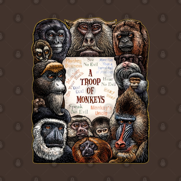 A Troop of Monkeys by ChetArt