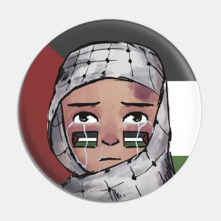 Free Palestine Illustration Pin