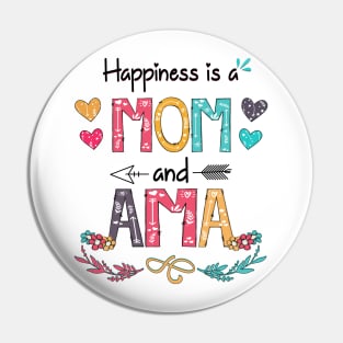 Happiness Is A Mom And Ama Wildflower Happy Mother's Day Pin