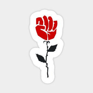 Black Lives Matter Red Flower Magnet