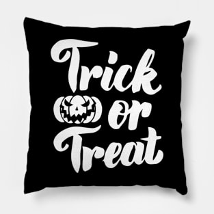 Trick Or Treat Jack O Lantern Pumpkin Creepy Halloween Pillow