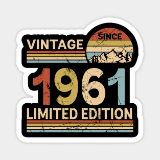 Vintage Since 1961 Limited Edition 62nd Birthday Gift Vintage Men's Magnet