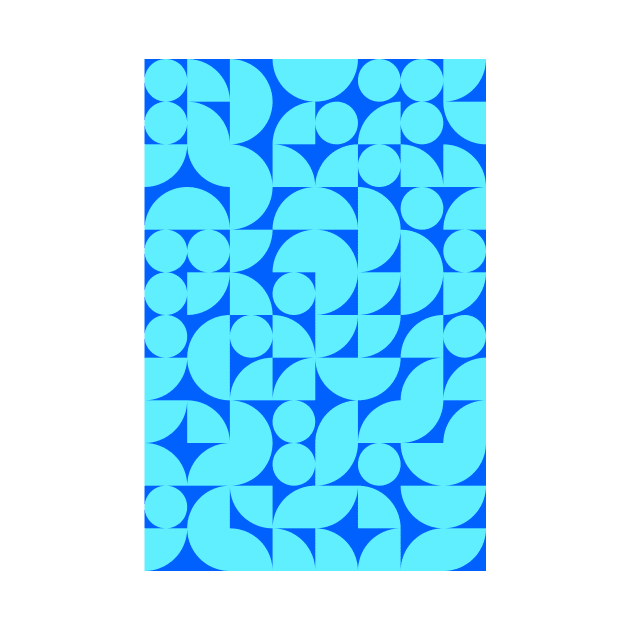 Kids Bluish Geometric Pattern - Shapes #6 by Trendy-Now