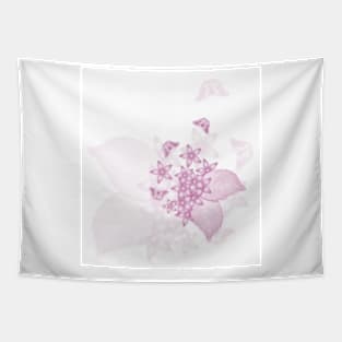 delicate pink butterflies and flowers Tapestry