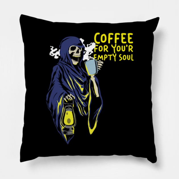 Coffee for your empty soul Pillow by kladenko