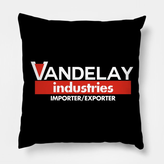 Vandelay Industries Pillow by CarbonRodFlanders