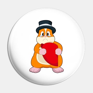 Hamster Groom Heart Wedding Pin