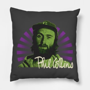 Phil Collins Youth Fan Art Design Vintage Look Pillow