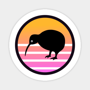 Kiwi Bird Retro Sun Magnet