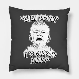 Calm Down! It's Only an Email! Pillow