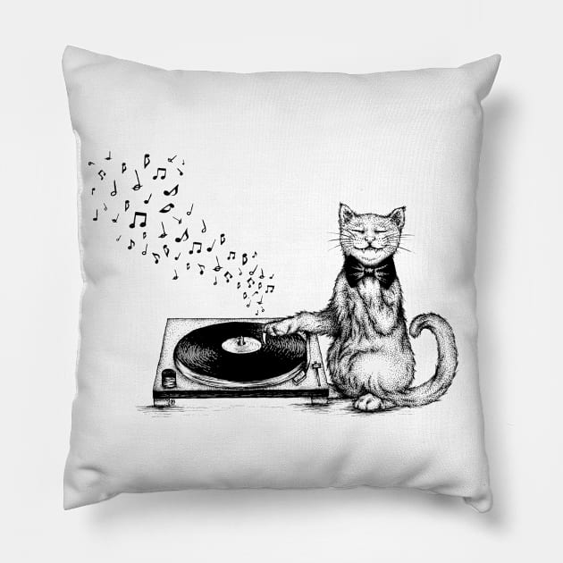 Music Master Pillow by VectorInk