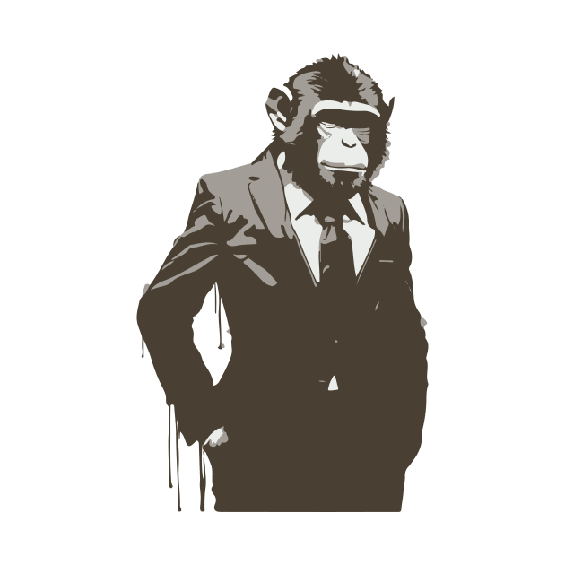 monkey in suit by lkn