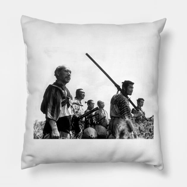 Seven Samurai Pillow by MiljanaVuckovic