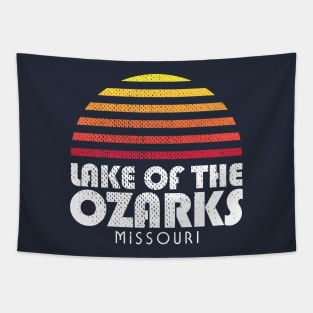Lake of the Ozarks Retro Vintage Style Sunset Tapestry