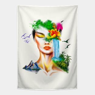 Tropical Paradise "Mother Nature" Tapestry