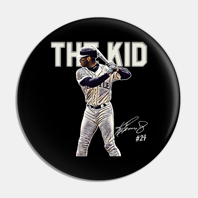 Ken Griffey Jr The Kid Basketball Legend Signature Vintage Retro 80s 90s Bootleg Rap Style Pin by CarDE