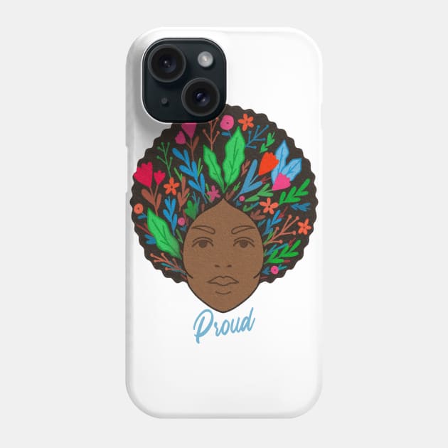 Proud Beautiful Lady with big hair - Body Positivity Phone Case by Abstract Designs