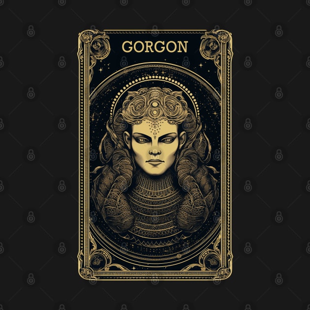 Gorgon Tarot Card Vintage Artwork by origato