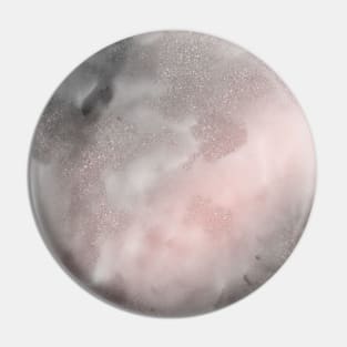 Pink and Grey Marble Glitter Sparkle Pin