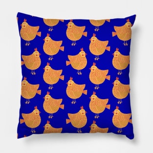 The cute yellow and red chicken pattern , version 2 Pillow