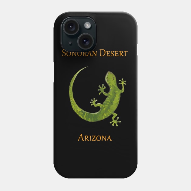 Cute Gecko illustration Phone Case by WelshDesigns