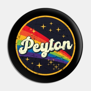 Peyton // Rainbow In Space Vintage Grunge-Style Pin