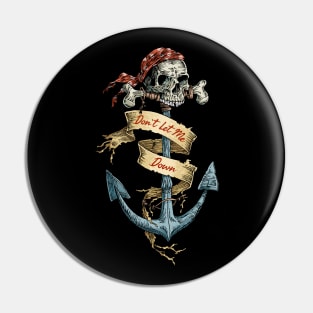 Don't Let Me Down-Skull-Anchor-Betrayal Pin