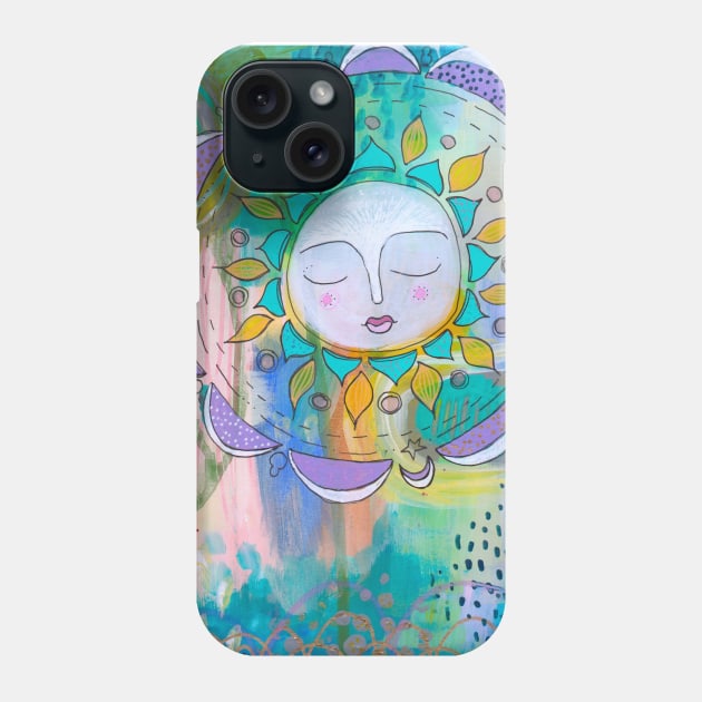 Mandala Moon Phone Case by gaea