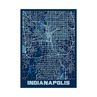 Indianapolis - Indiana Peace City Map T-Shirt