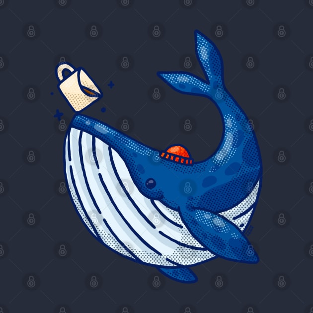 Blue Coffee Whale by Tania Tania
