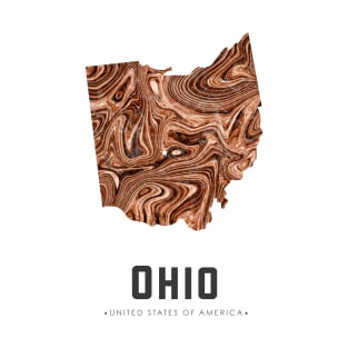 Ohio state map abstract brown T-Shirt