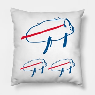 three buffalo twins Pillow