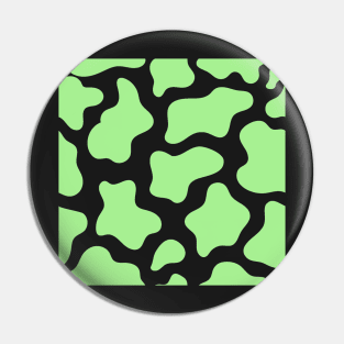 Green Pastel Cow Print Pin