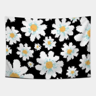 Pencil Strokes of Summer Flower Pattern Tapestry