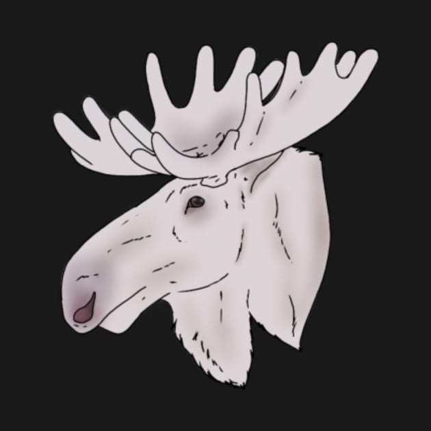 Albino Moose Head by Animals shop