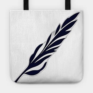 Elegant Blue and White Feather Art No. 447 Tote