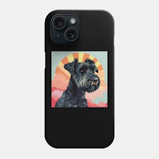 Retro Kerry Blue Terrier: Pastel Pup Revival Phone Case