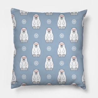 Snow Bear Pattern Pillow