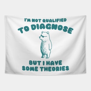 Not Qualified to Diagnose Shirt, Retro Cartoon T Shirt, Weird T Shirt, Meme T Shirt, Trash Panda Tapestry