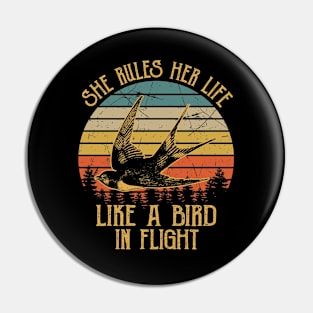 Stevie Nicks "She Rules Her Life Like A Bird In Flight" Pin