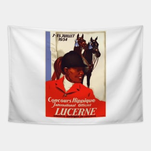 1934 International Horse Show, Lucerne Switzerland - Poster Art Tapestry