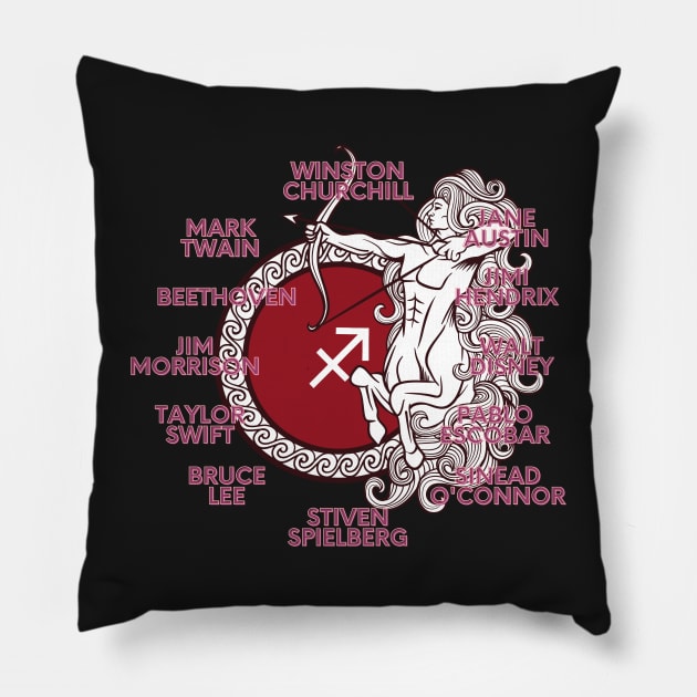 Sagittarius Zodiac Sign Test Pillow by DarioNelaj